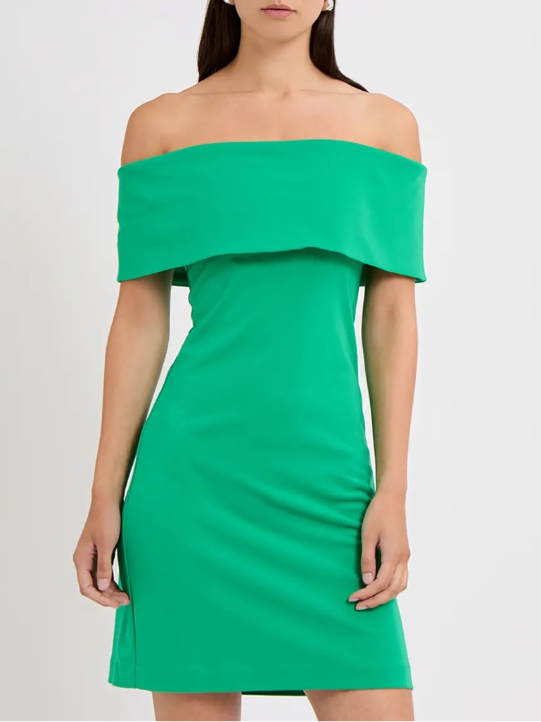 Cos Circe Green Off The Shoulder Mini Dress Women's Small